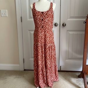 Burnt Orange and White Dress